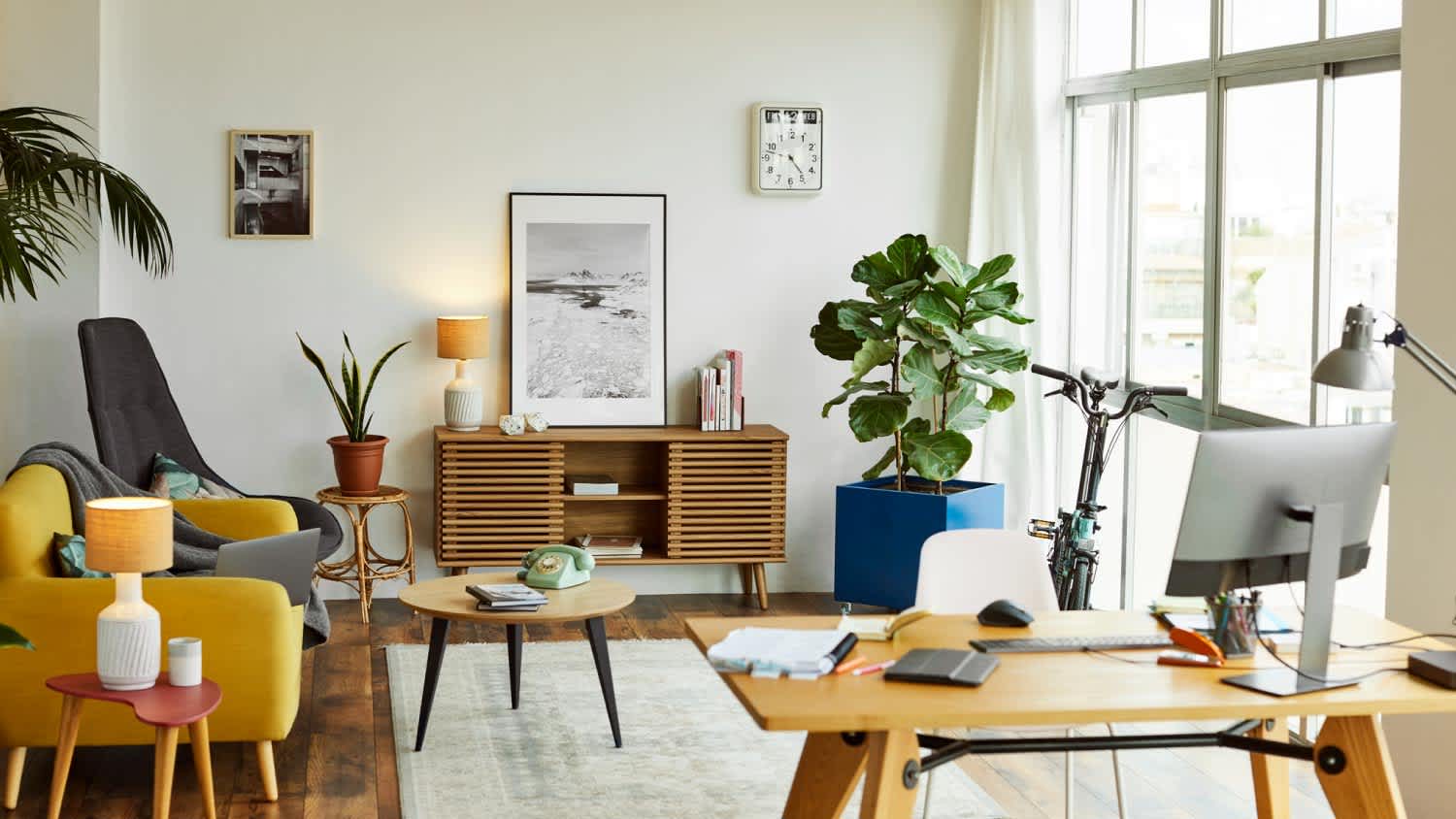 Clean and polished living room with modern decor