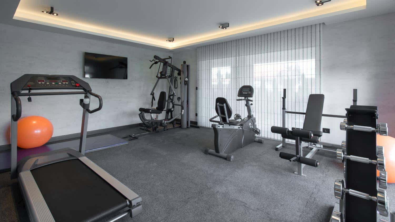 A home gym in luxury villa house