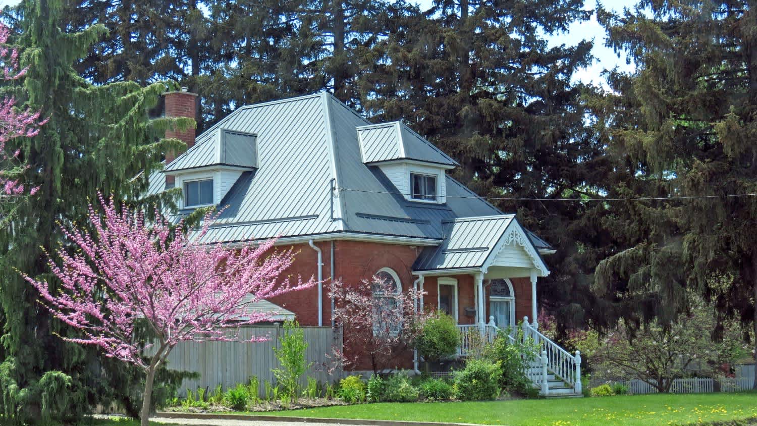 Steel roof on older home