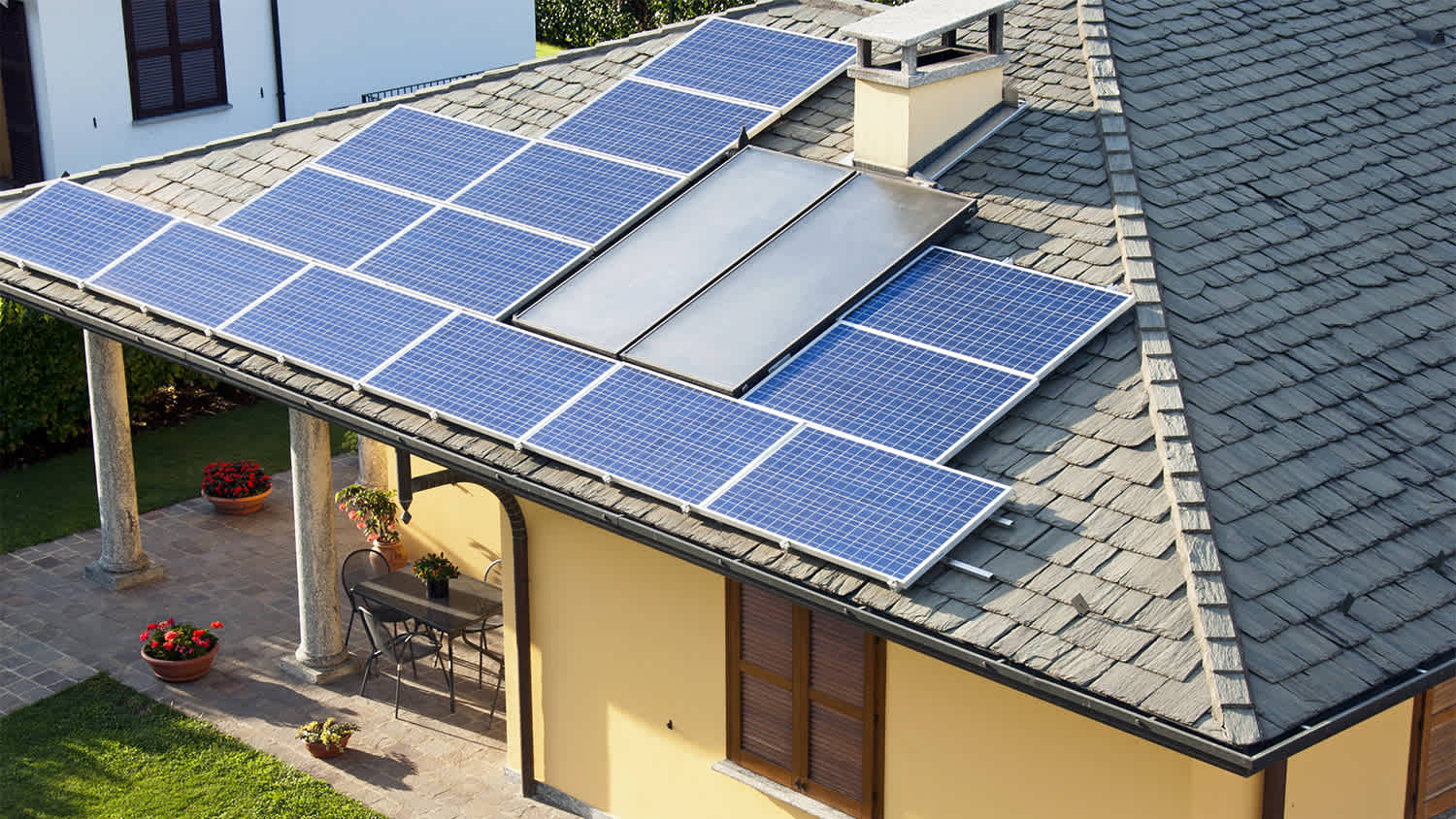 solar panels on home