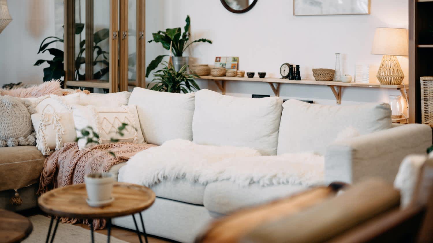 white sofa in living room