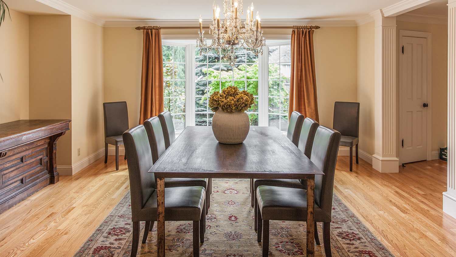 beige elegant dining room