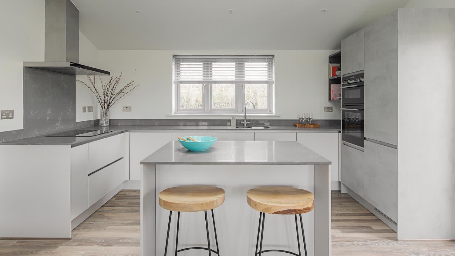 A modern gray kitchen