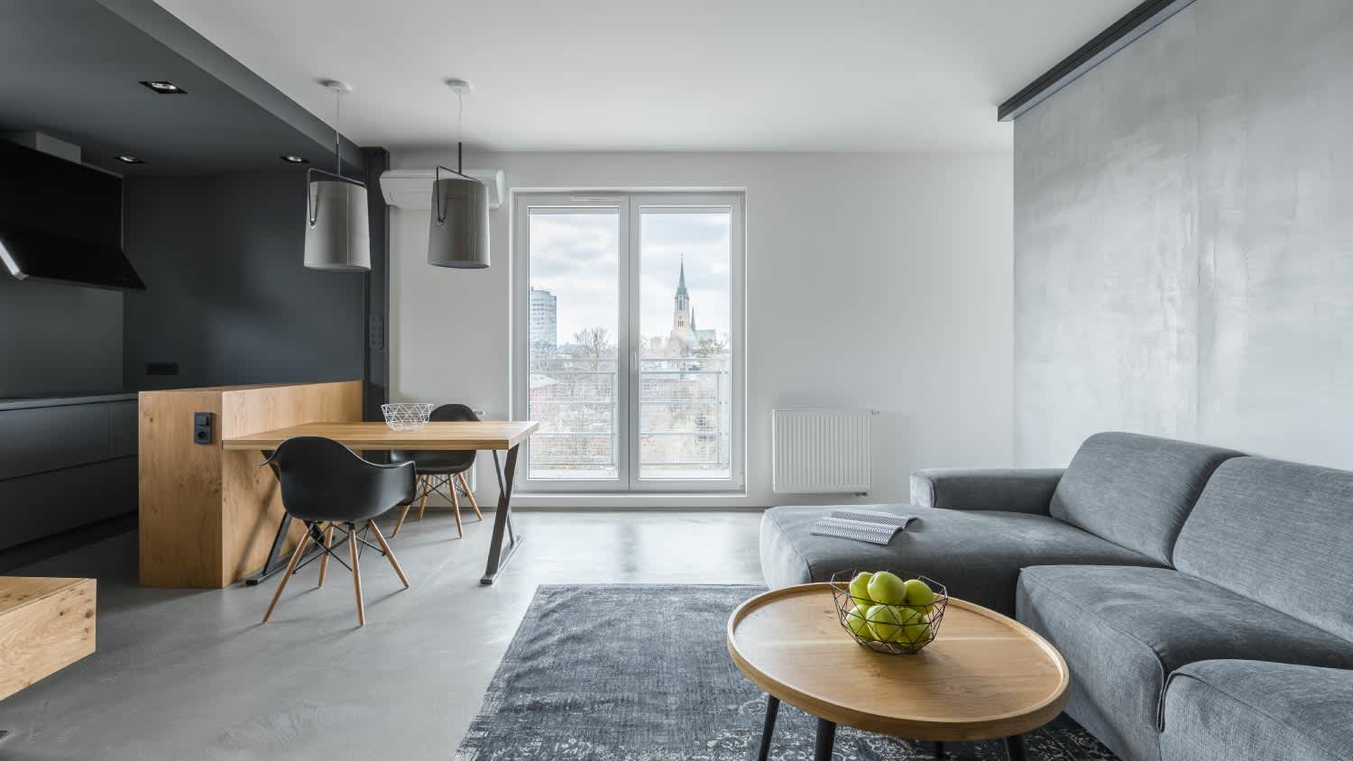A nice living room with a balcony