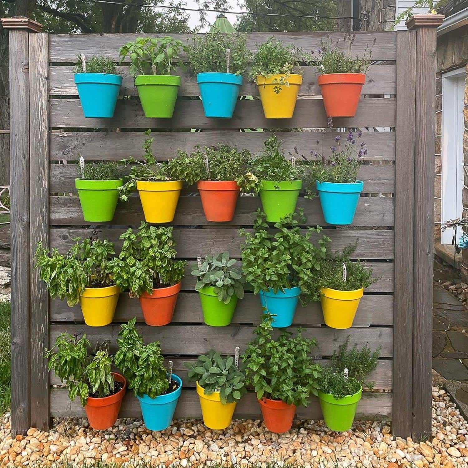 A DIY vertical herb garden design
