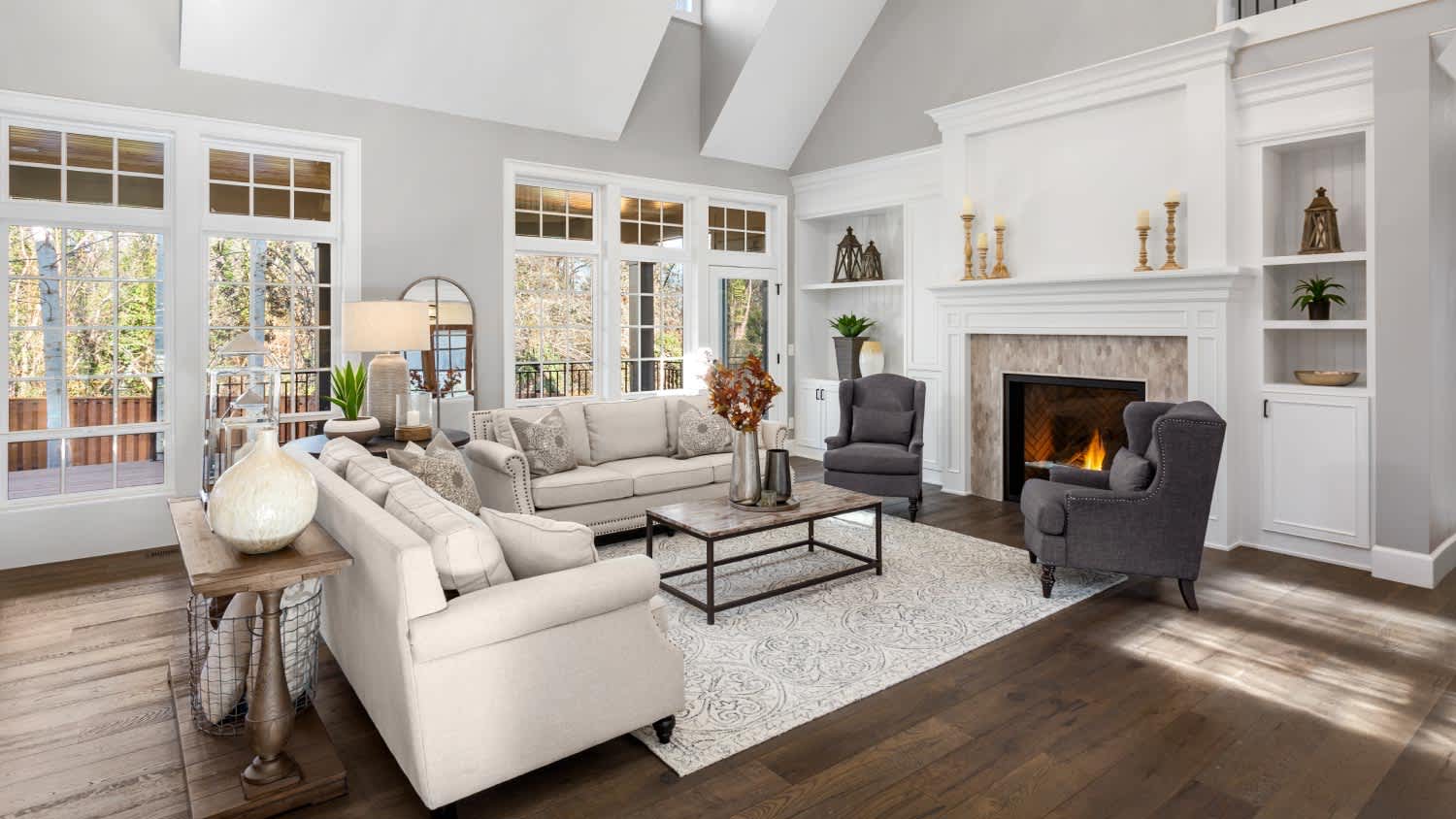 Beautiful living room in new traditional style