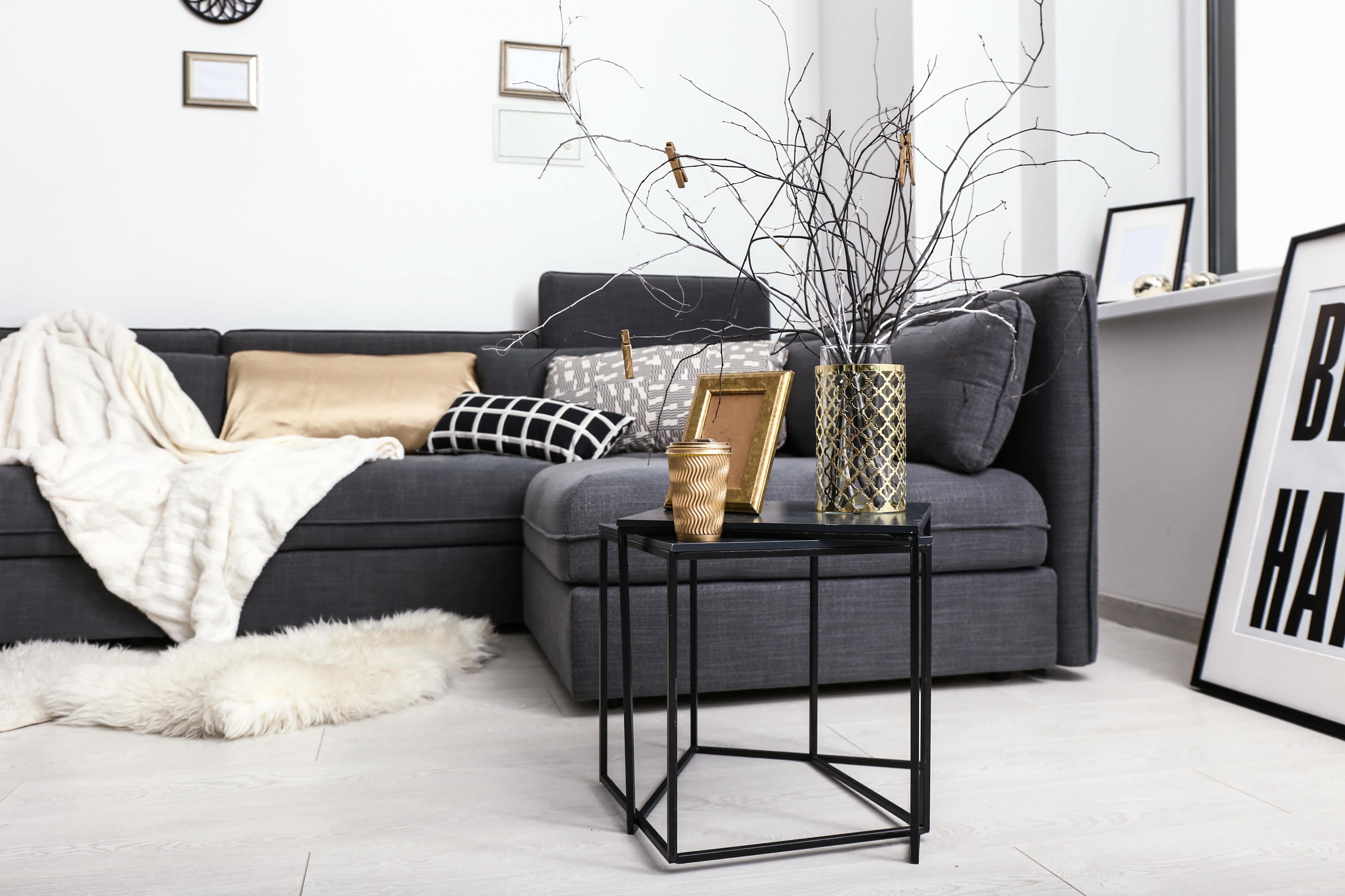 Black and white living room