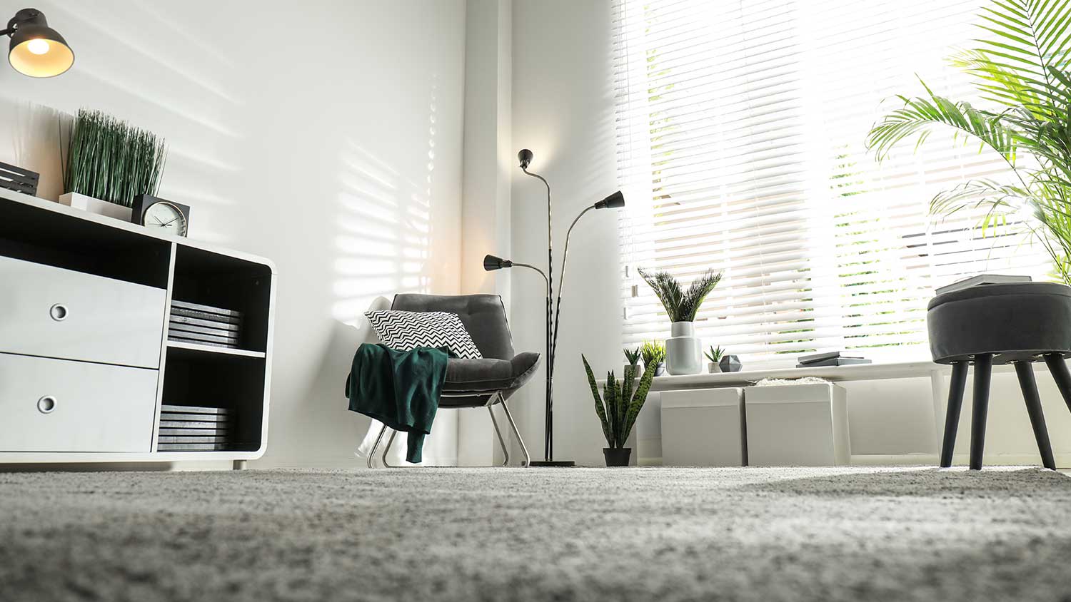 Sitting room with carpet