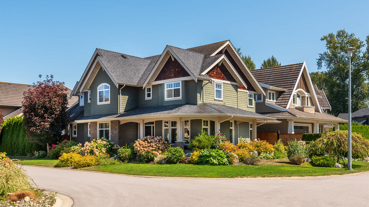 Large house in a suburban neighborhood