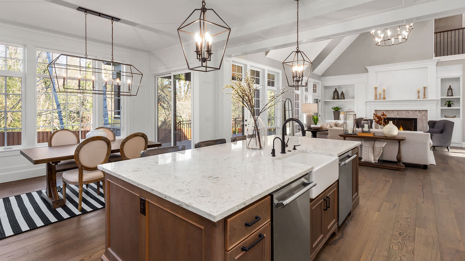 Modern, remodeled kitchen