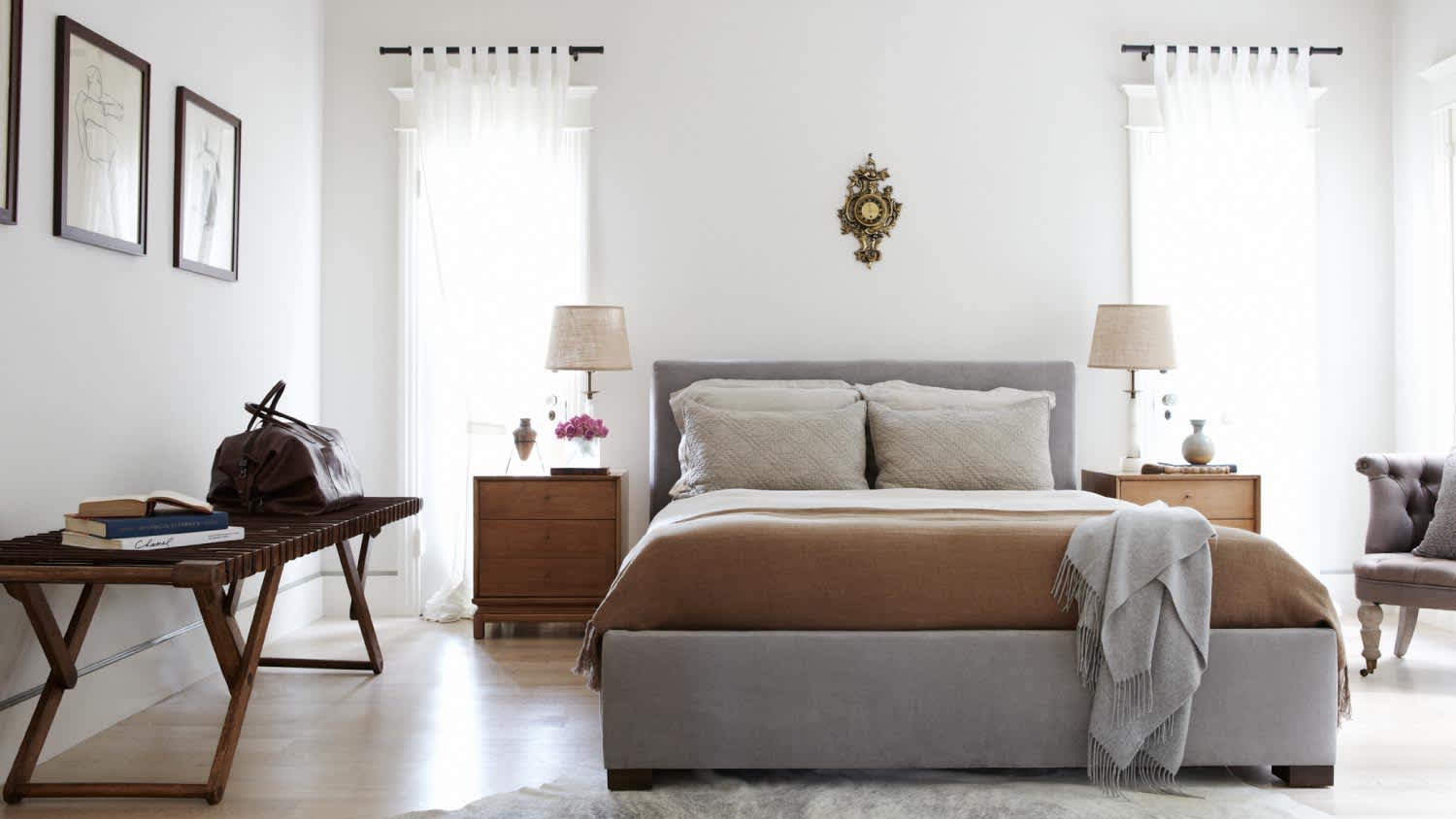 A bedroom with natural light