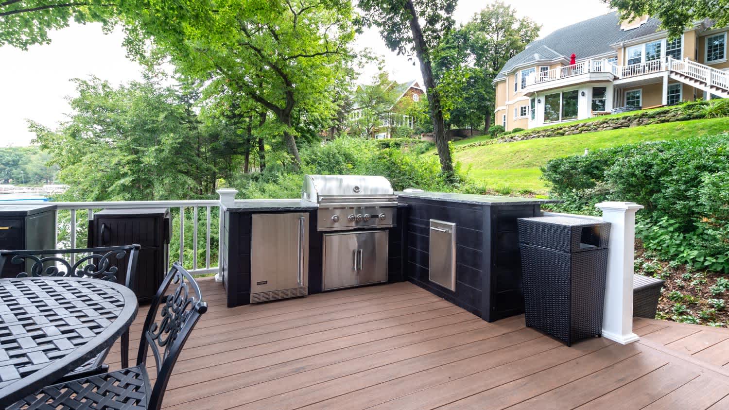 A modern outdoor kitchen