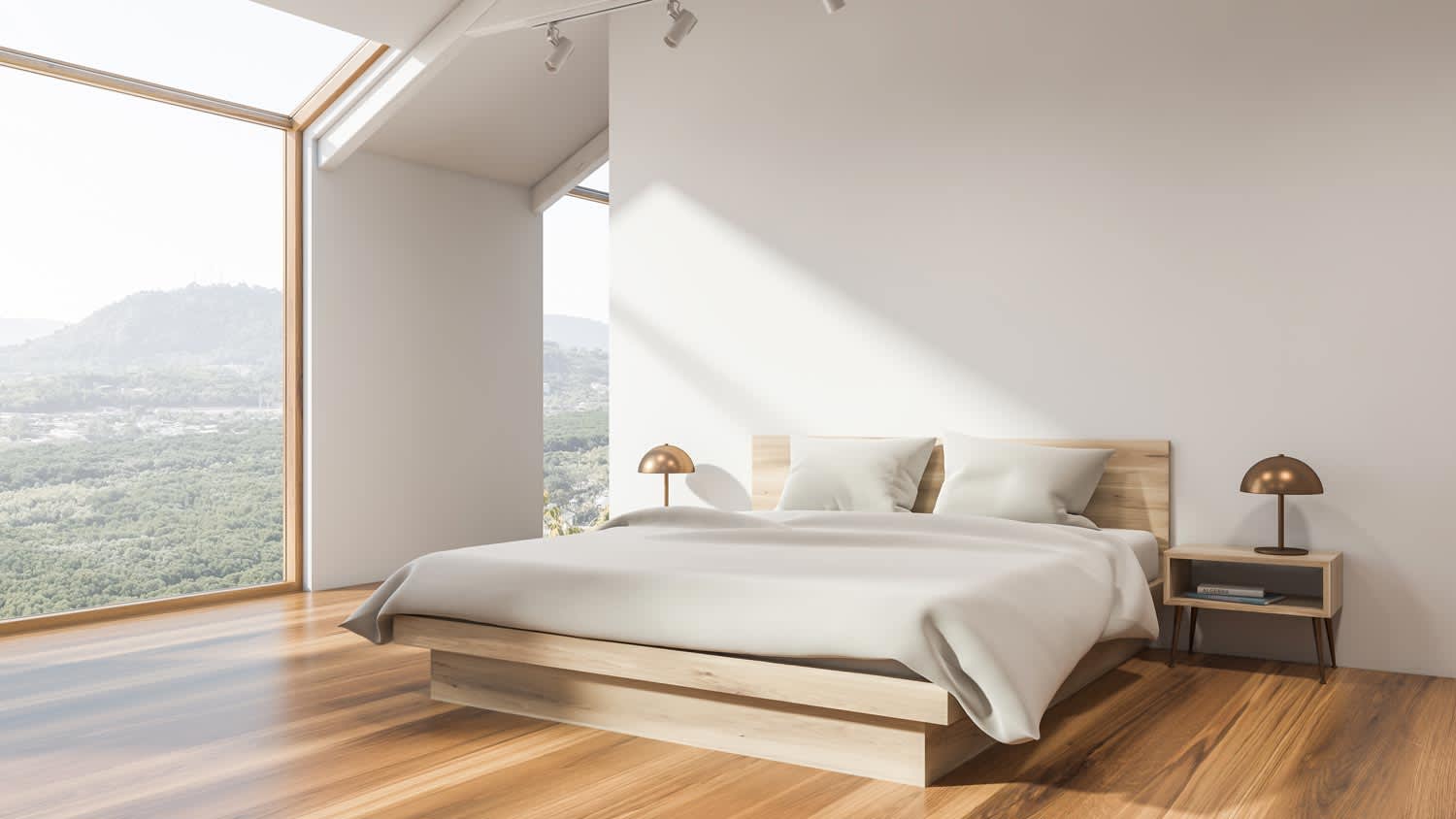 fully furnished attic bedroom