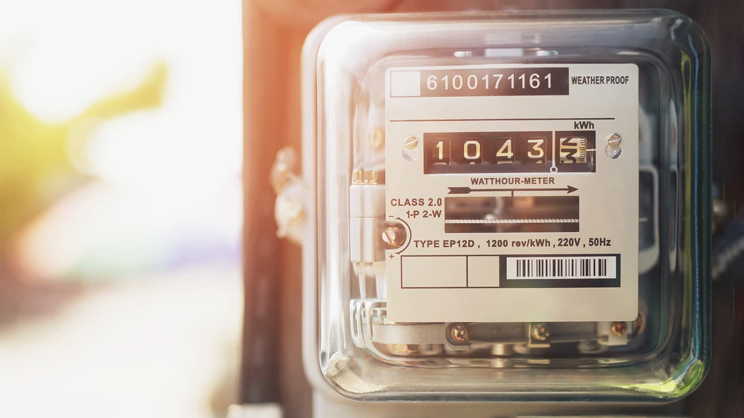 Electric meter reading.