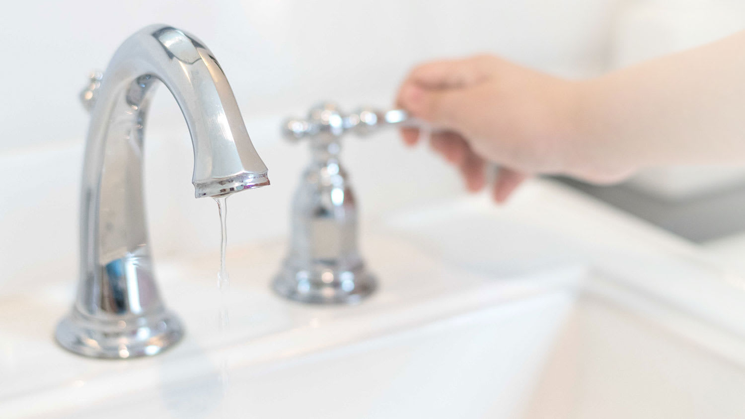 Opening up bathroom faucet