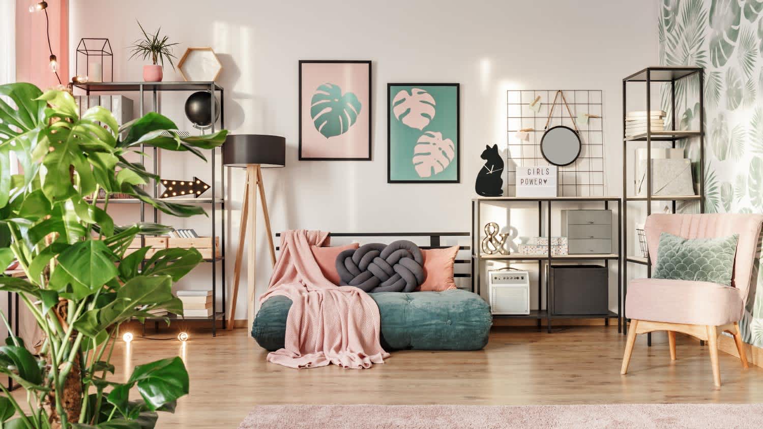 Designer sofa in living room