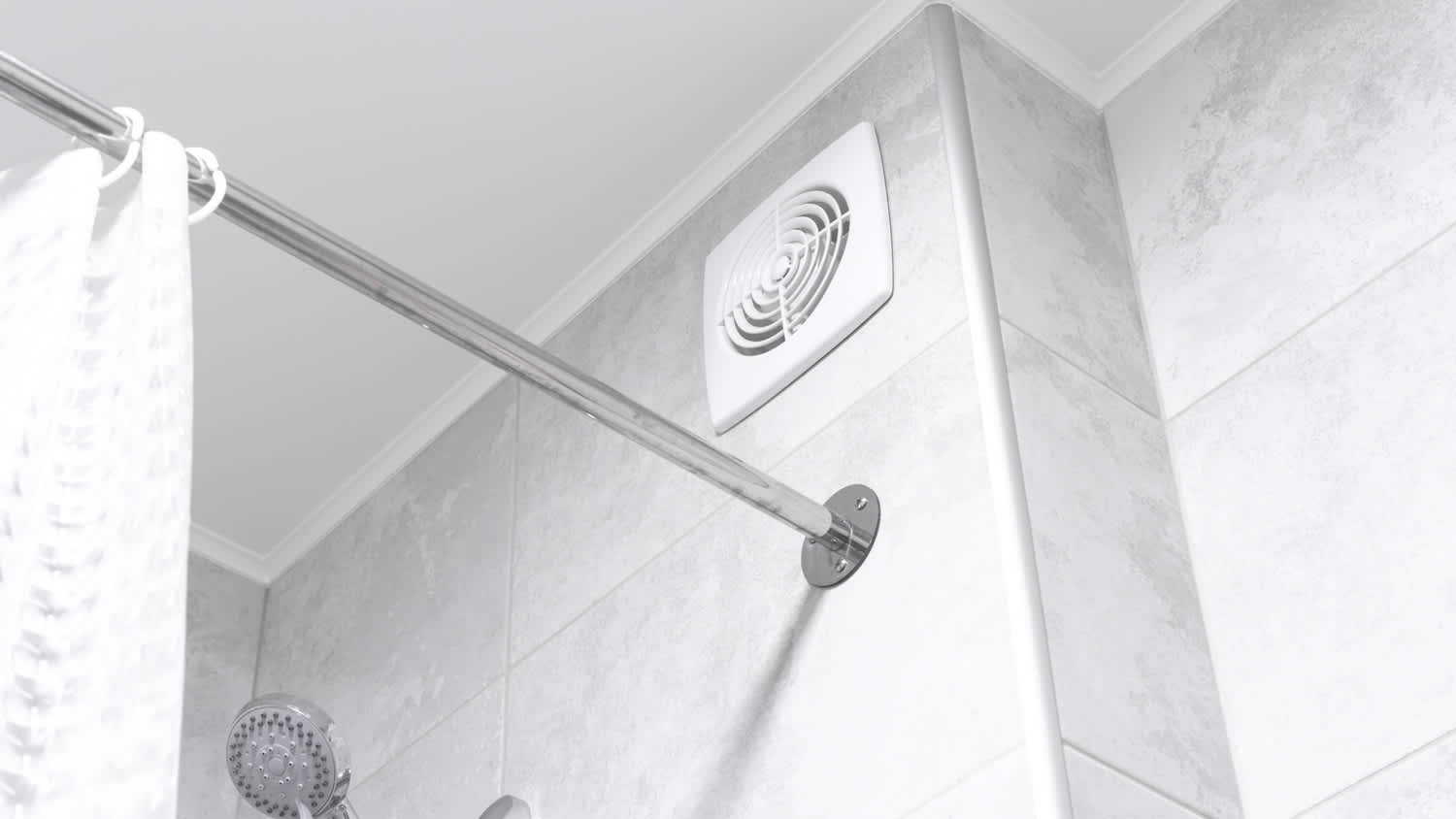 A bathroom exhaust fan