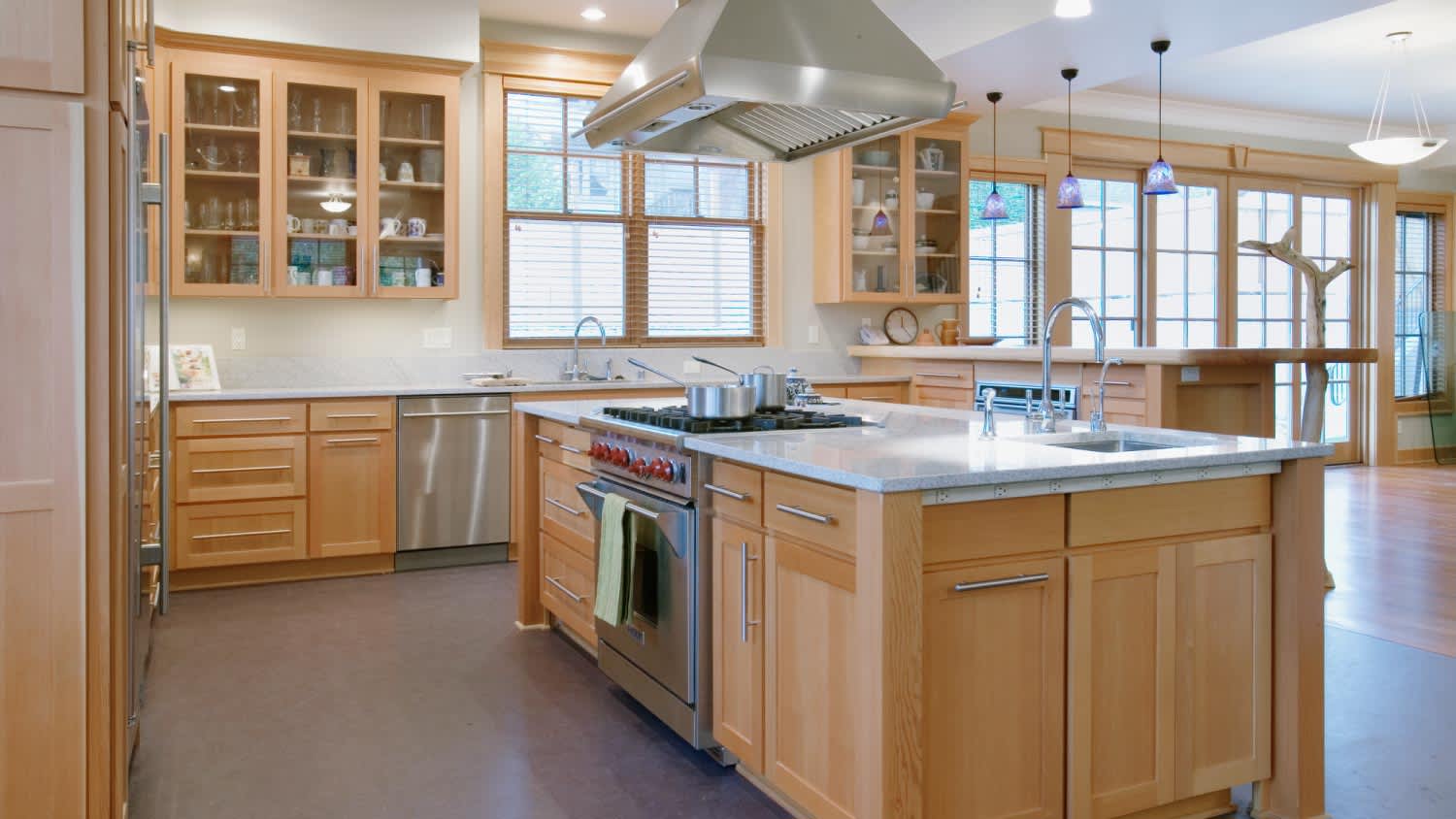 A luxury open kitchen