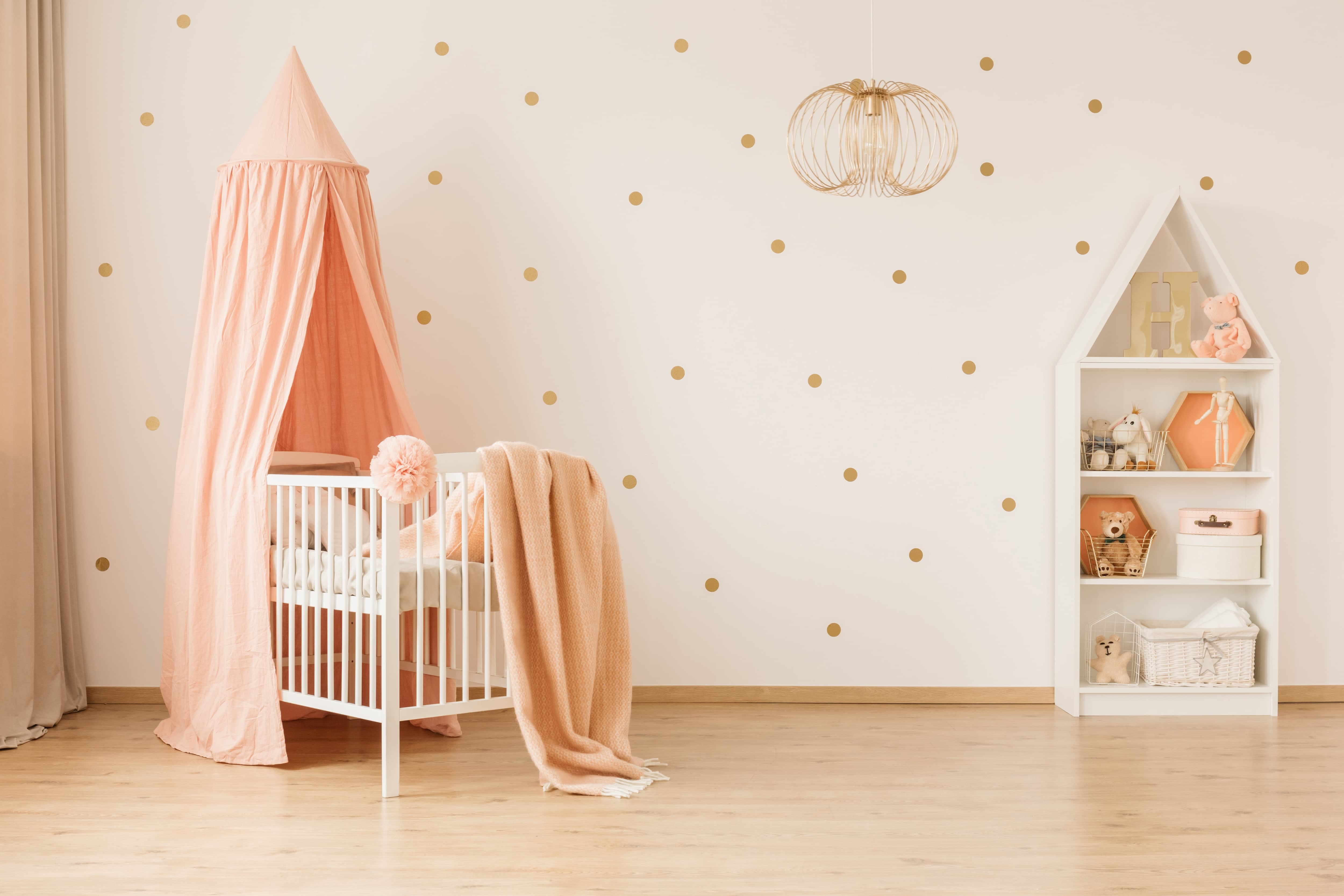 Nursery with pink accents