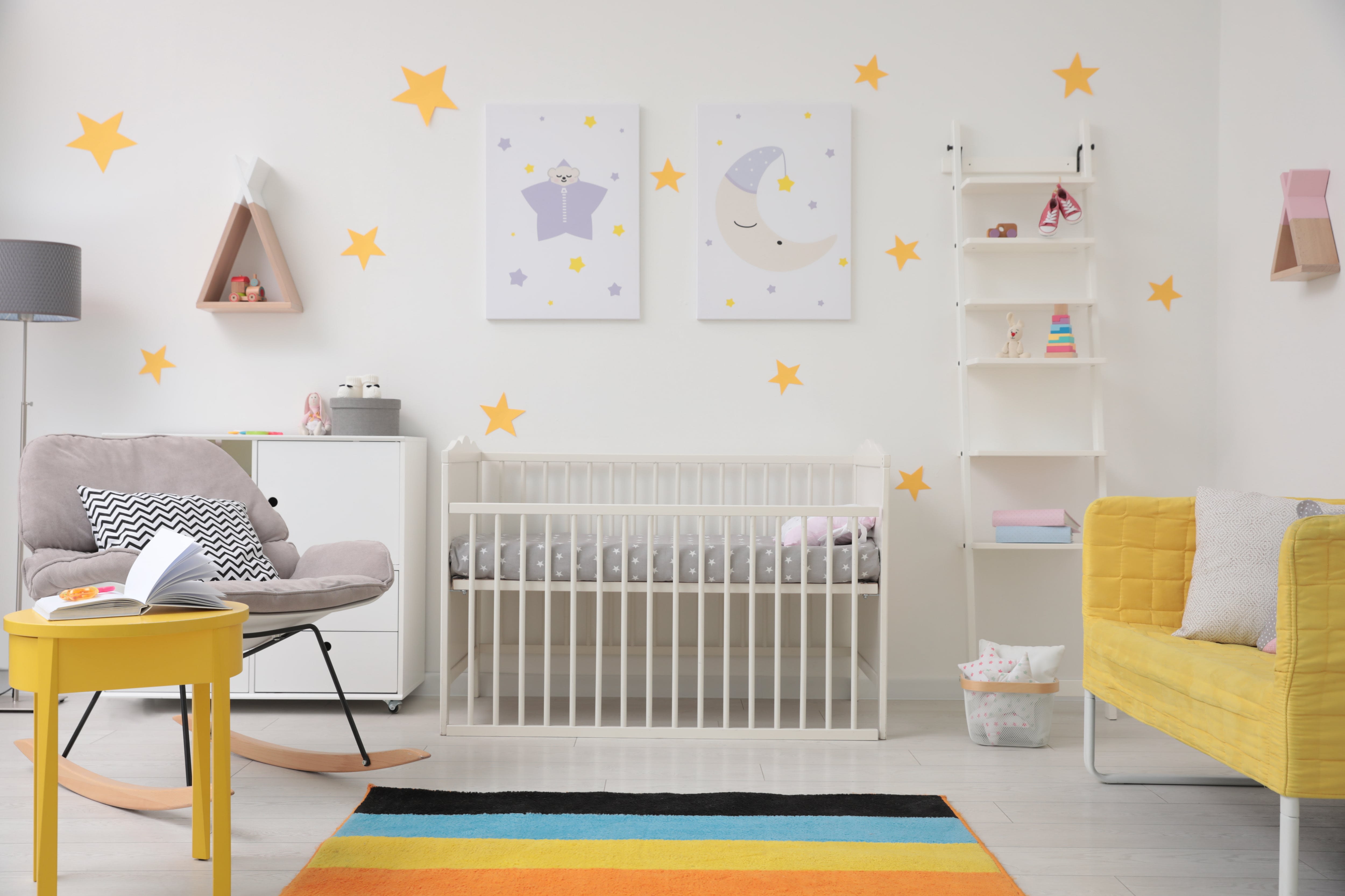 Nursery room with star wall decal