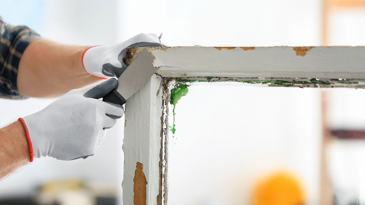Removing paint from an old window frame