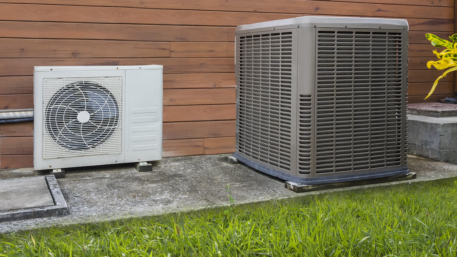 air conditioning heat pump outside of home