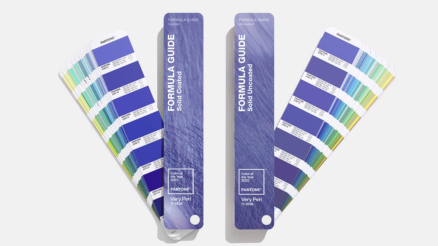 Swatches of Very Peri Pantone Color of the Year 2022