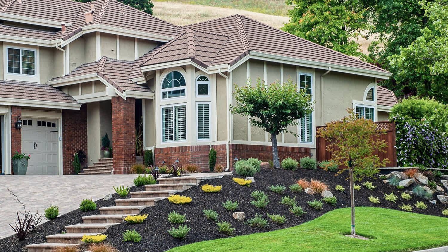 House with large garden edging