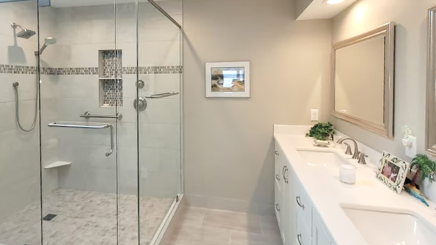 A luxury modern bathroom
