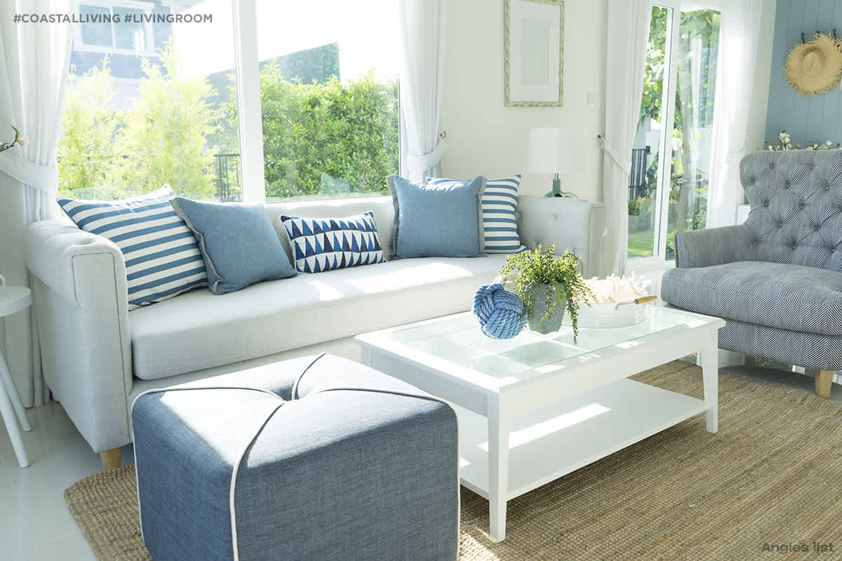 A modern, stylish and bright living room