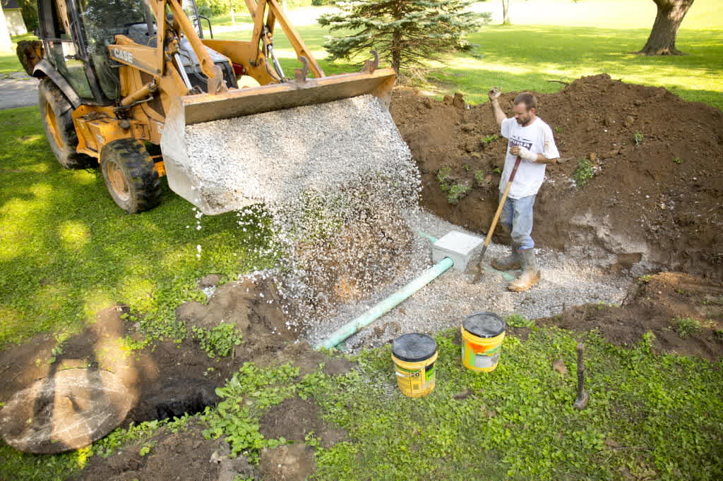Septic tank workers