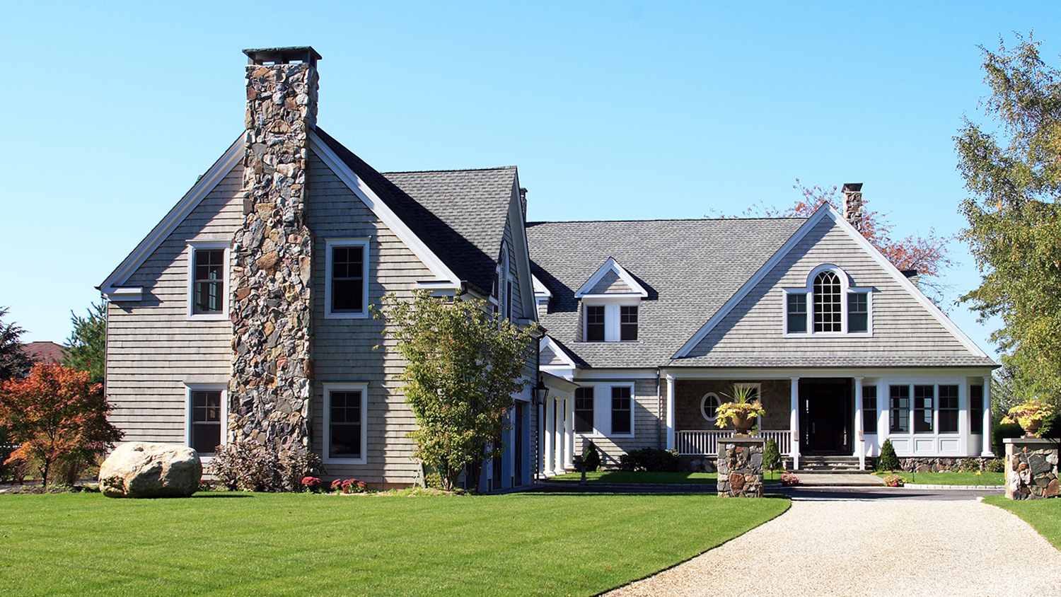 grey stone luxury home