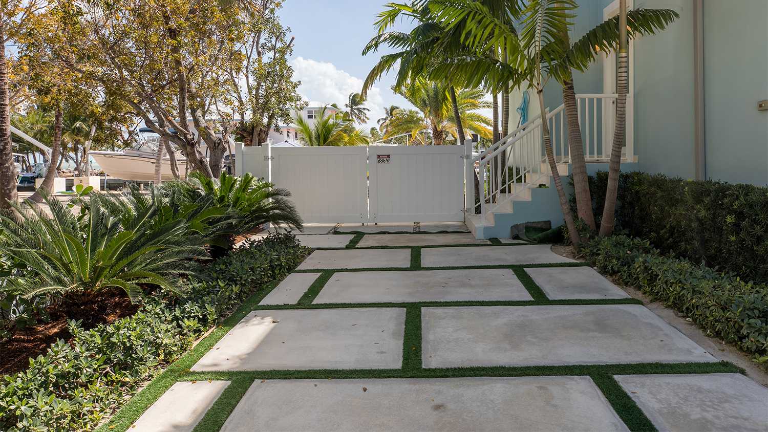 Beautiful Stone Wall And Steps, Colorful Garden, Curb Appeal