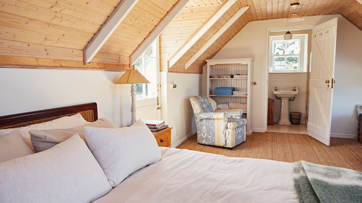 spacious attic bedroom