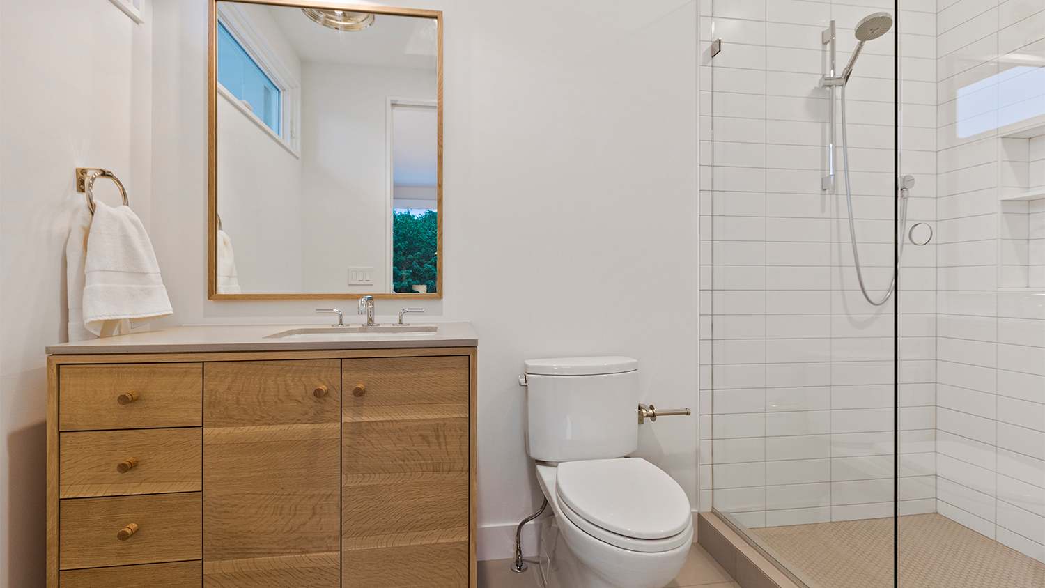 bathroom with glass shower