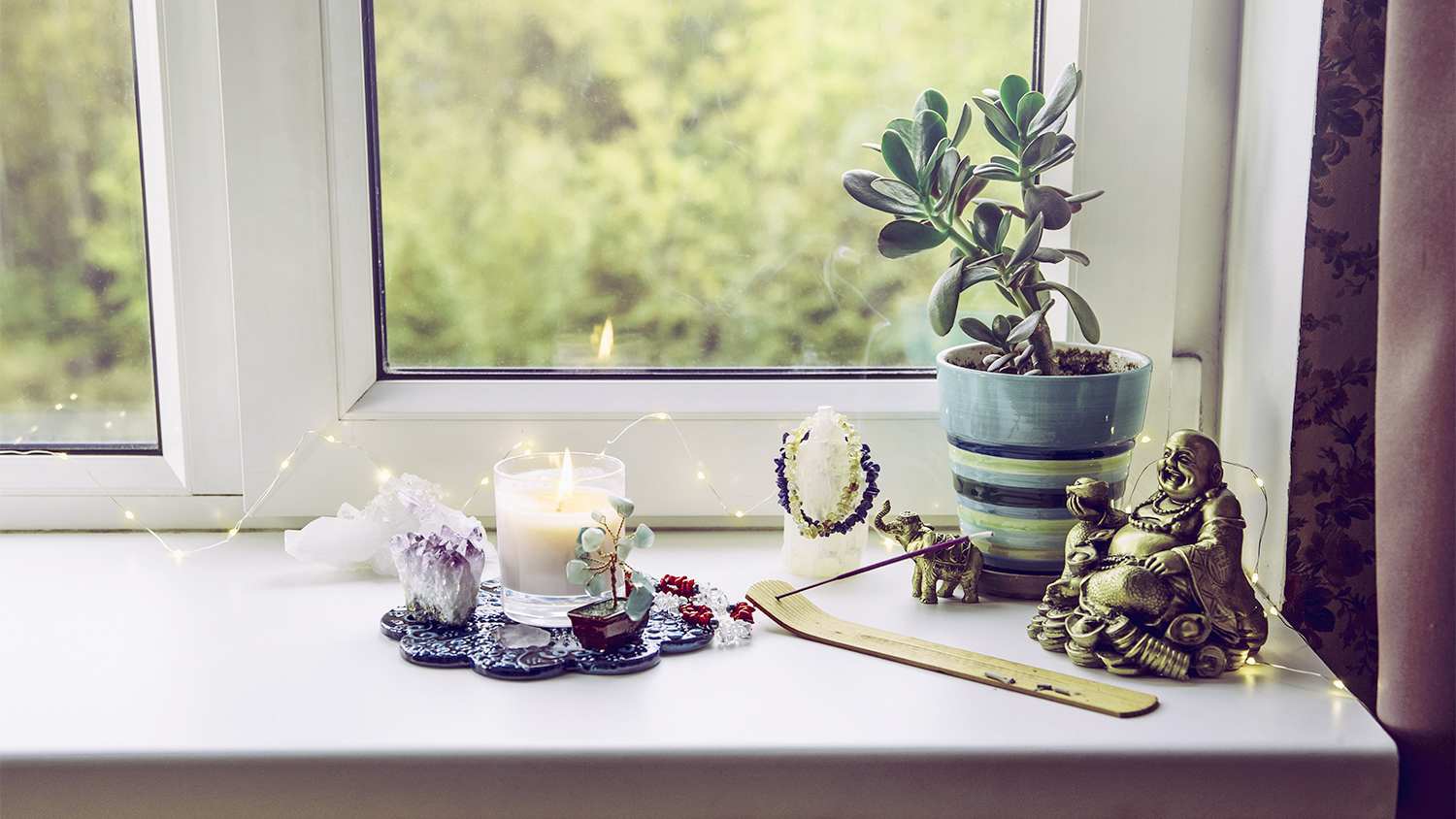 plants crystals feng shui