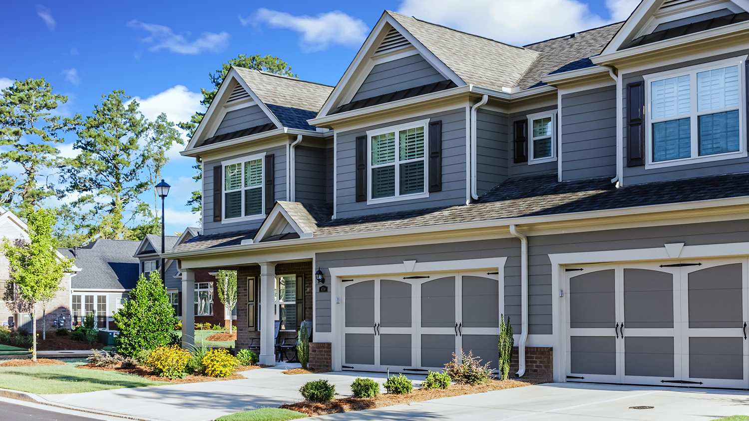Nicely landscaped yards