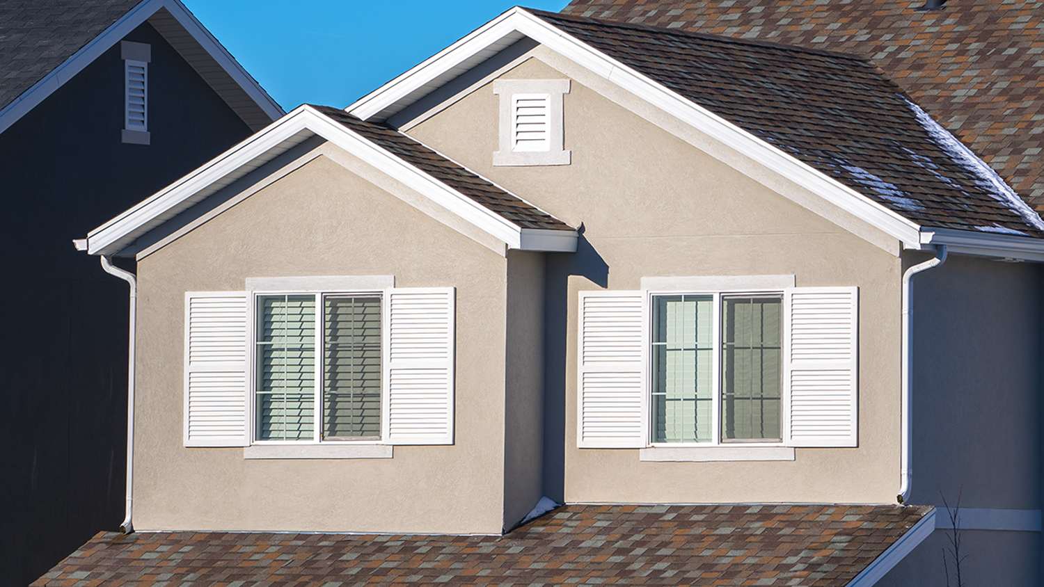 house with window shutters