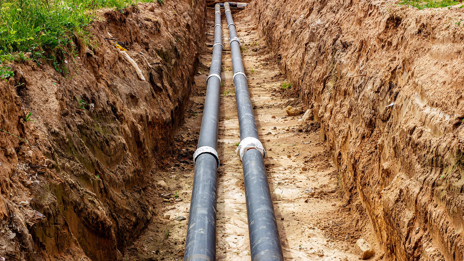 heating and water supply in ground pipes