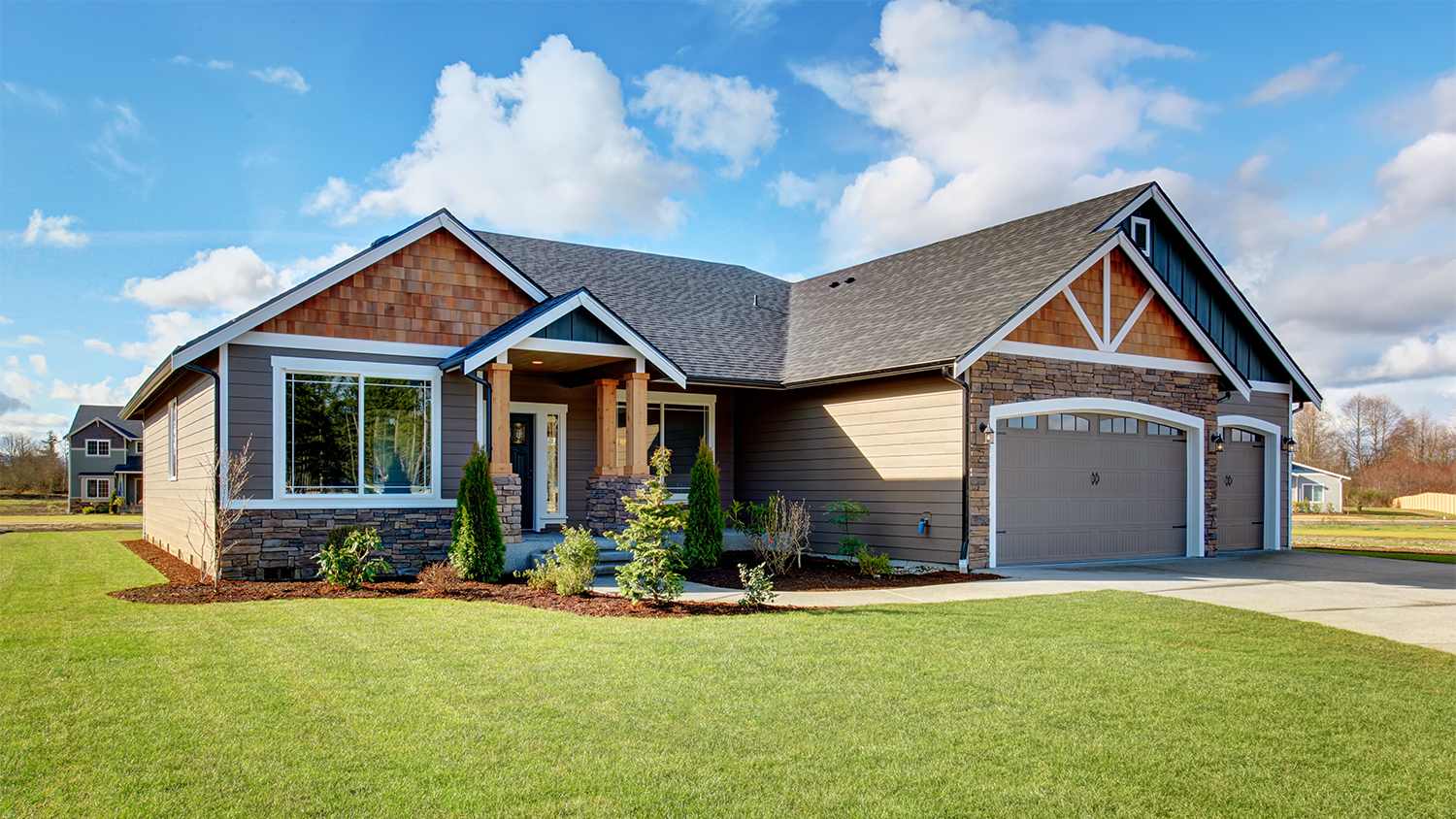 large house with grey roof