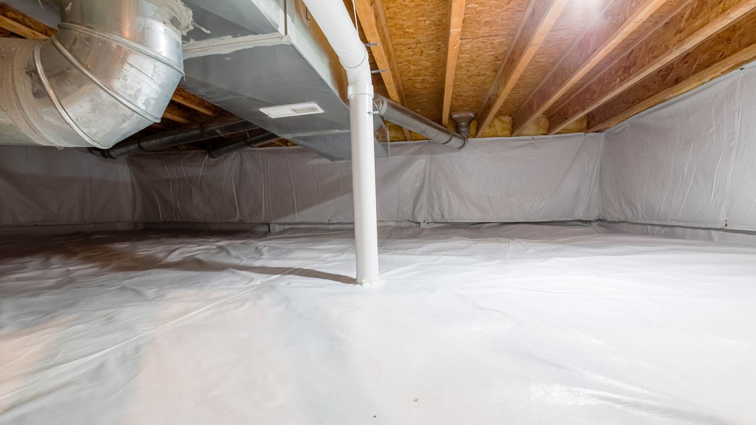 radon mitigation system in crawl space