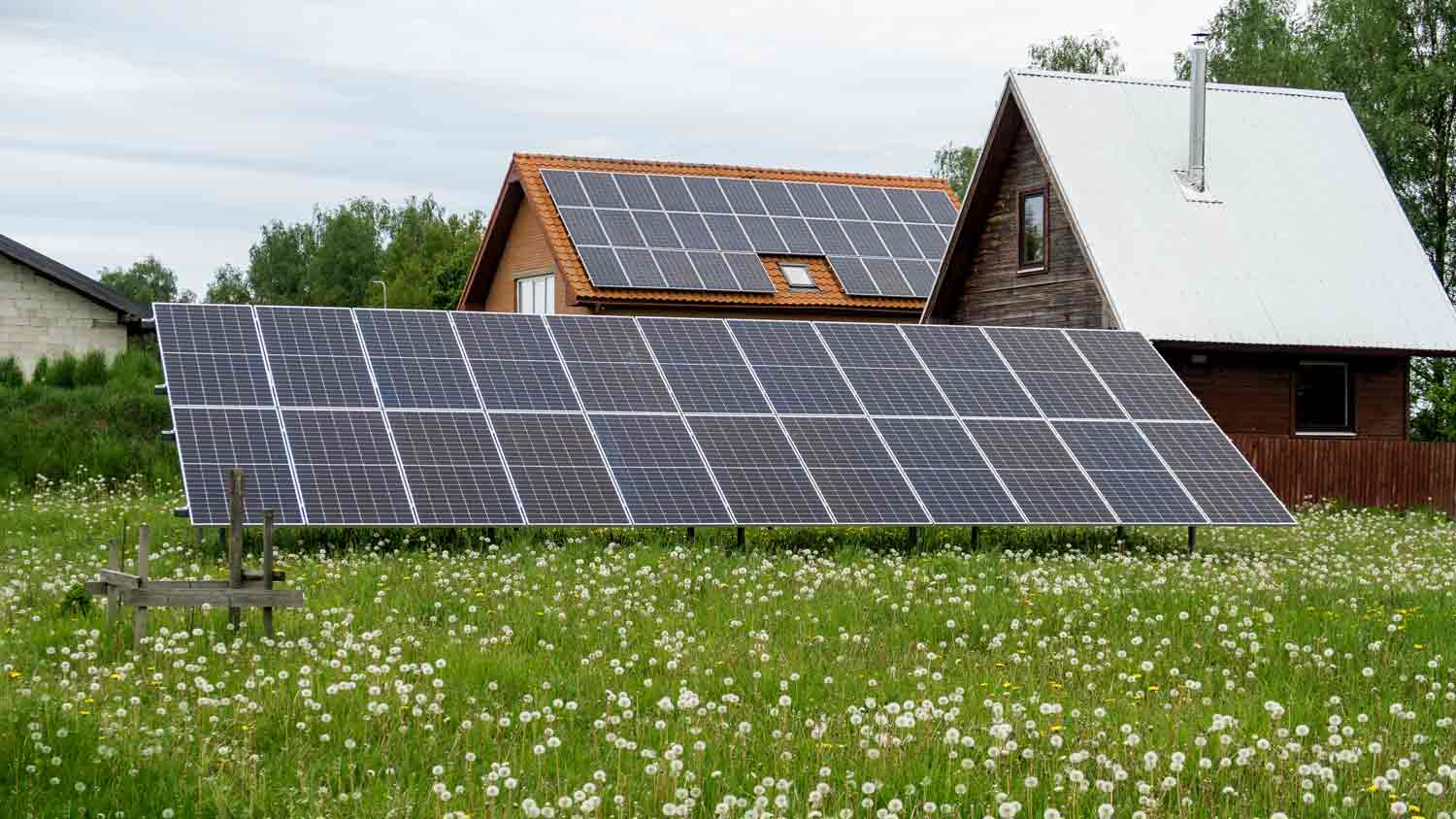 solar power station outside of house