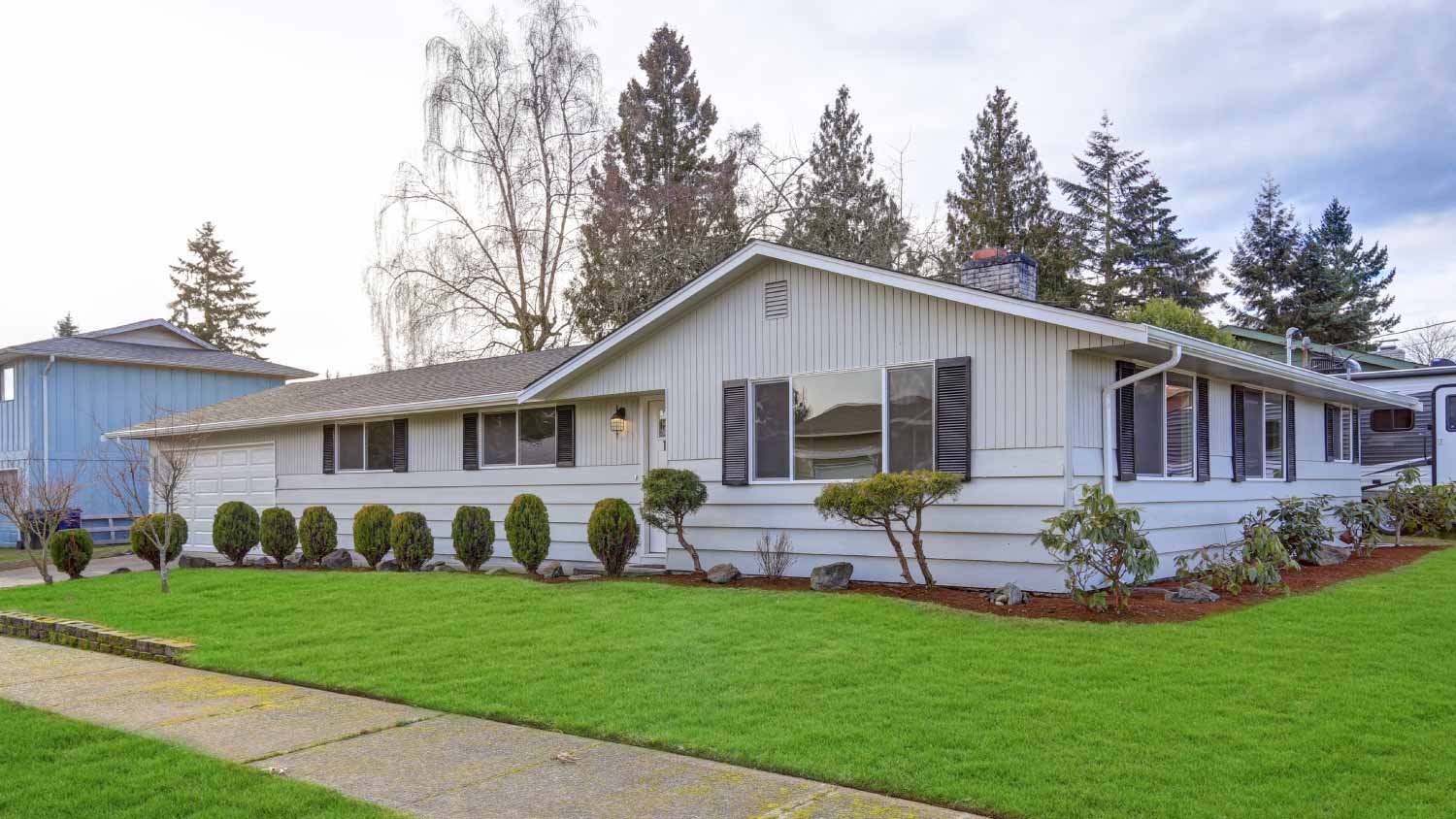 White modular home