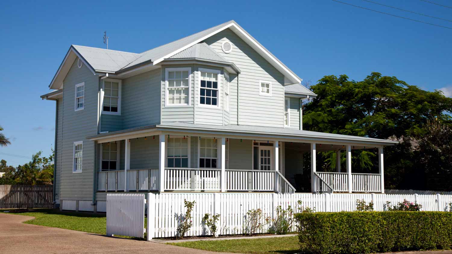 White colonial home