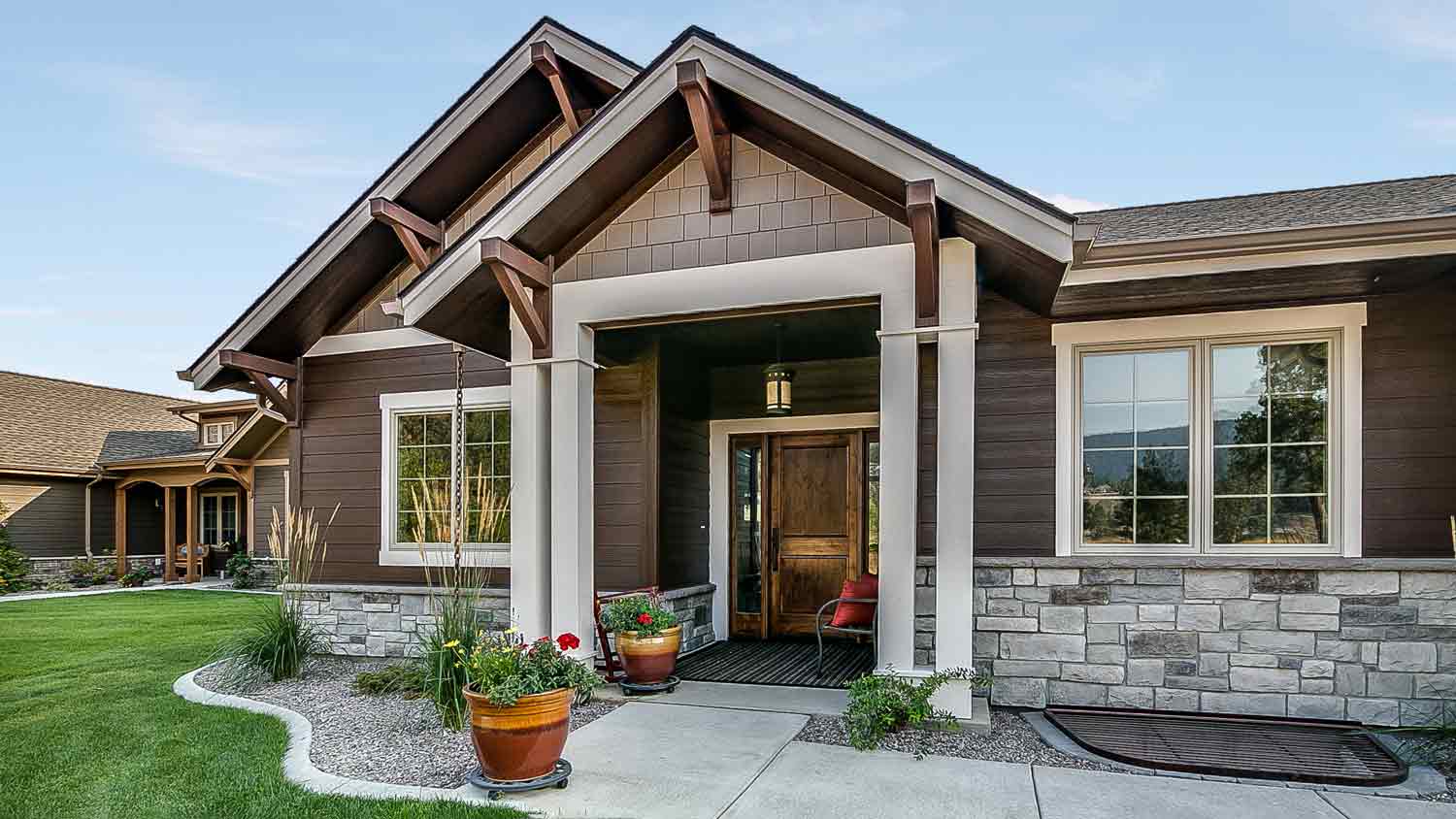brown house with masonite siding