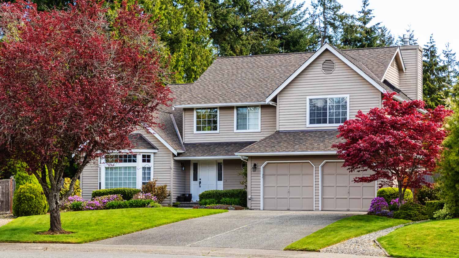 Modern suburban house exterior