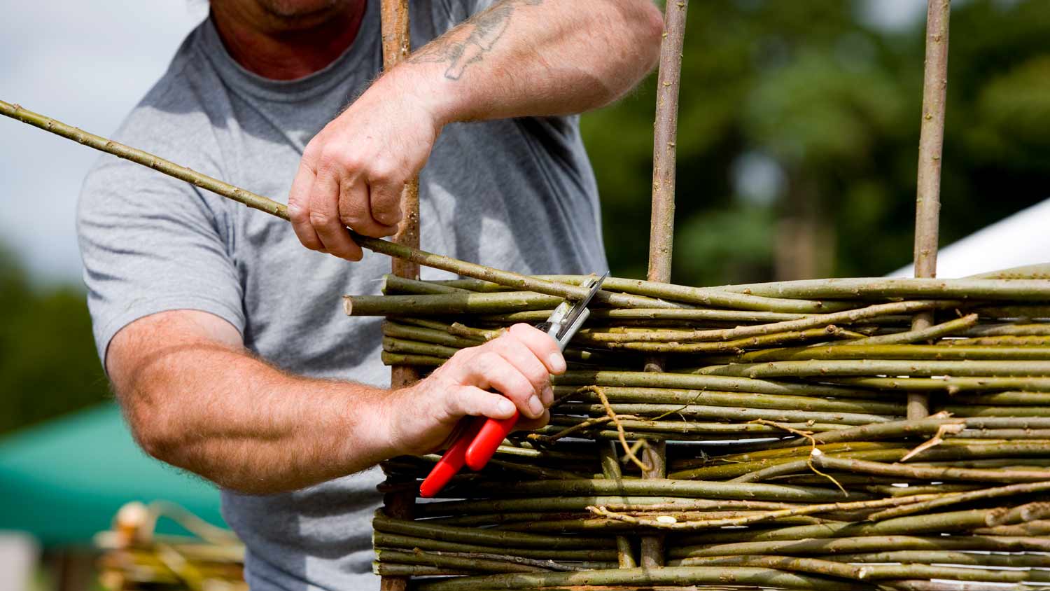 ma building wattle fence