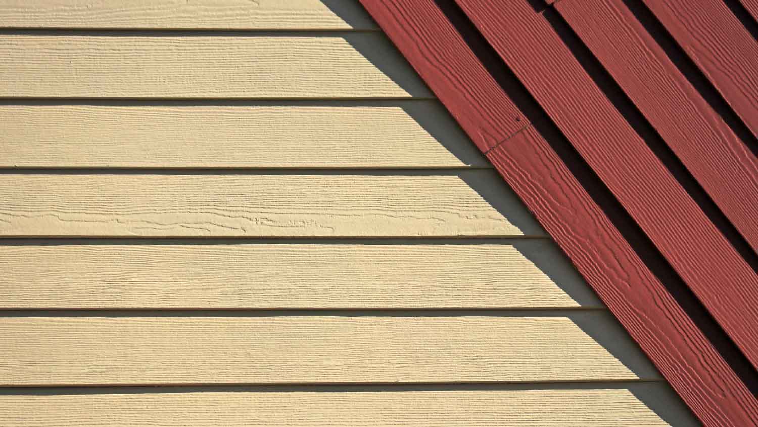 Close-up of composite T1-11 siding