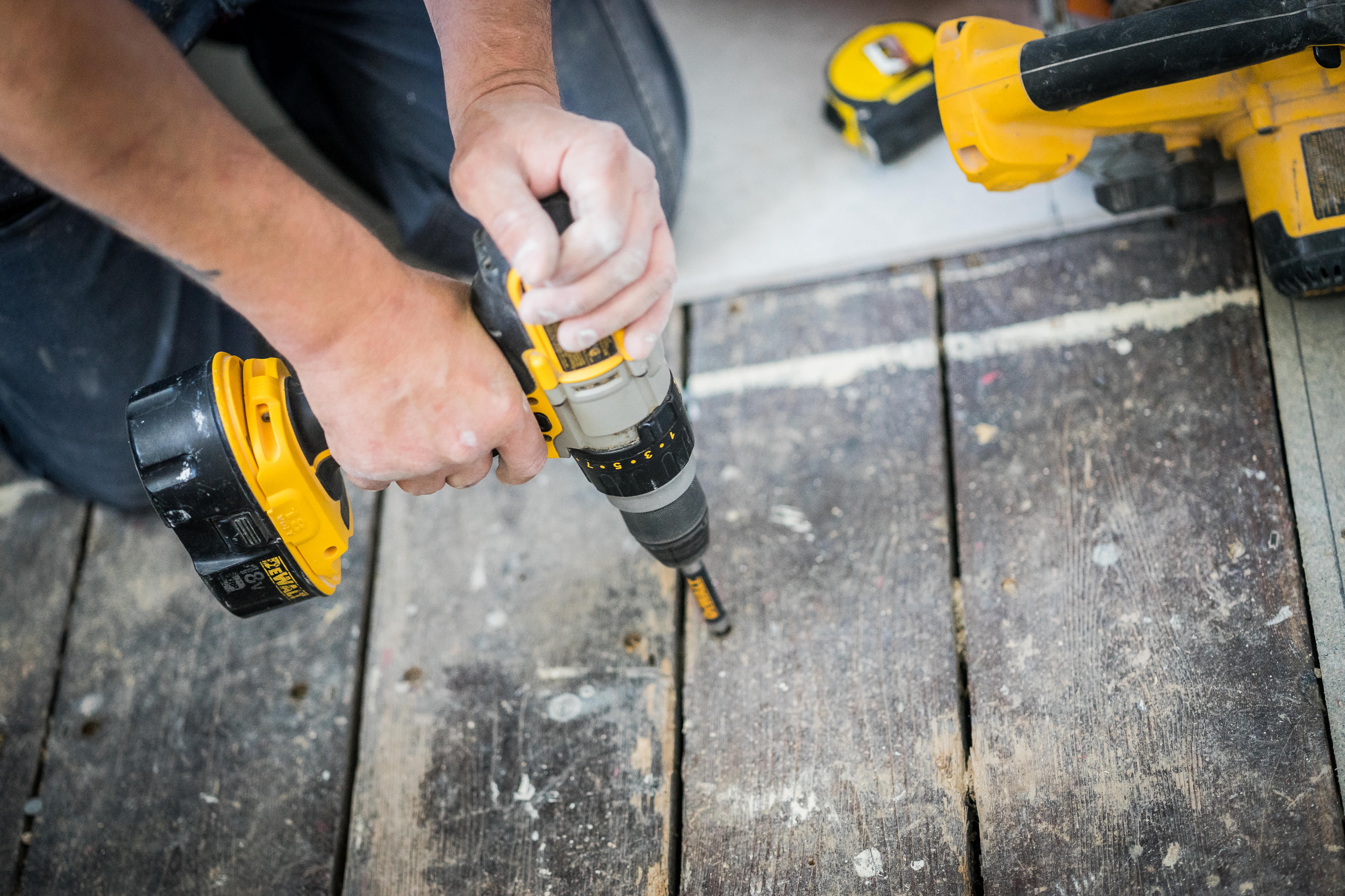 Man Drilling