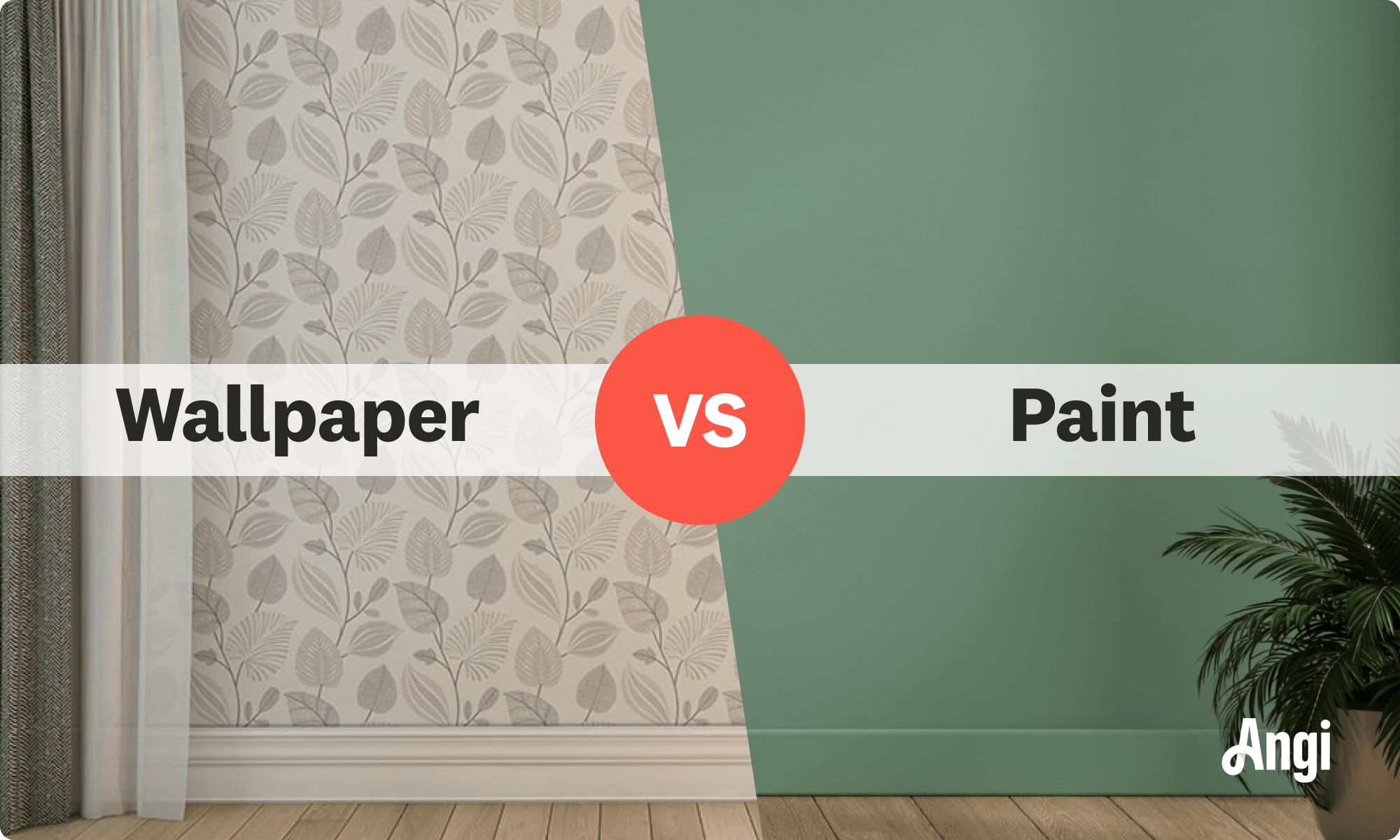 Wallpaper versus paint visual comparison